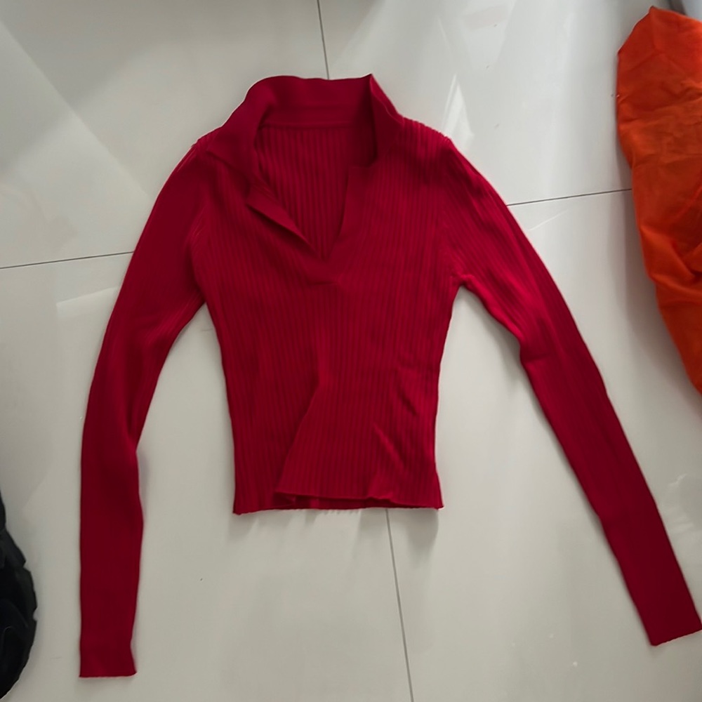 Vintage red collared shirt